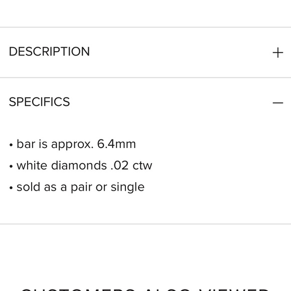 Zoe Chicco 14k yellow gold and single diamond bar studs earrings pair - Picture 5 of 16